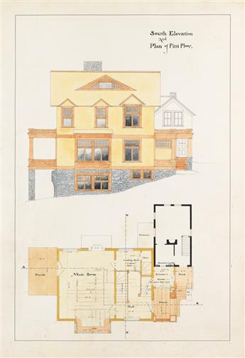 (ARCHITECTURE / CONNECTICUT.) Stilson, William W. Designs and Specifications for Shingle-Sydes, Litchfield County, Connecticut. William